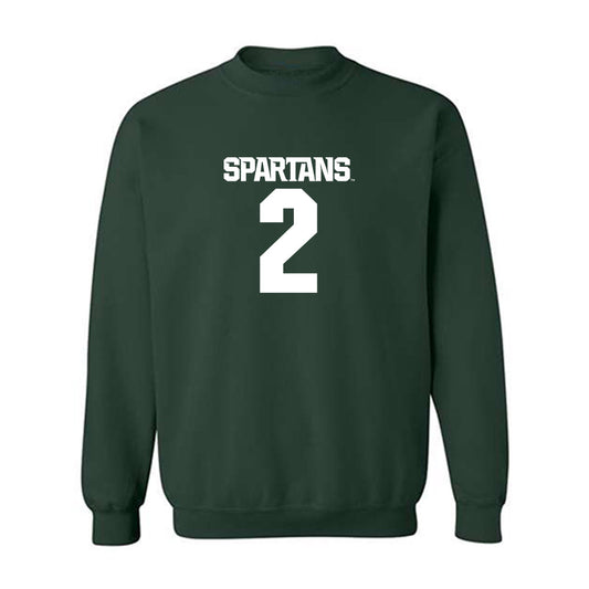 Michigan State - NCAA Men's Basketball : Kur Teng - Generic Shersey Crewneck Sweatshirt-0