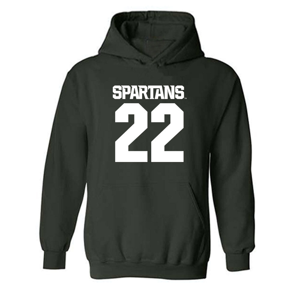 Michigan State - NCAA Women's Soccer : Ella Janz - Generic Shersey Hooded Sweatshirt