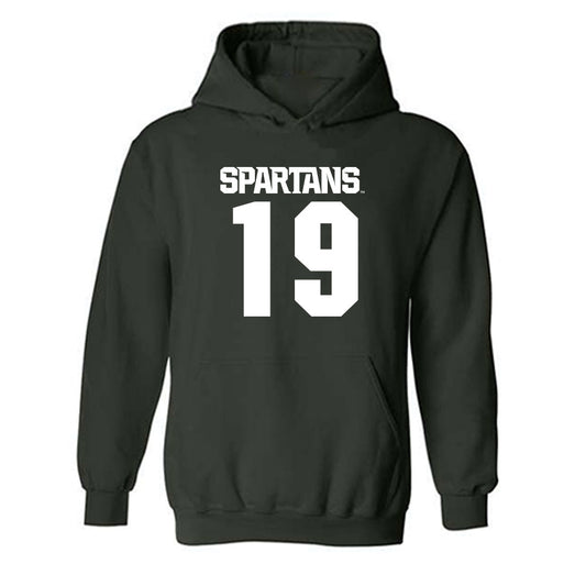 Michigan State - NCAA Women's Soccer : Emerson Sargeant - Generic Shersey Hooded Sweatshirt-0