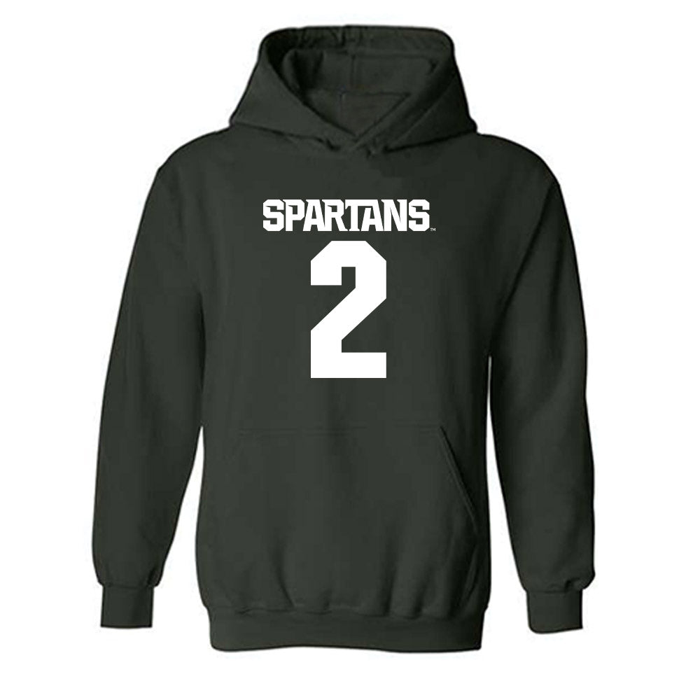 Michigan State - NCAA Women's Field Hockey : Nina Angeli - Generic Shersey Hooded Sweatshirt