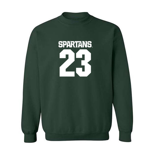 Michigan State - NCAA Women's Basketball : Jalyn Brown - Generic Shersey Crewneck Sweatshirt-0