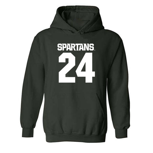 Michigan State - NCAA Men's Ice Hockey : Nathan Mackie - Generic Shersey Hooded Sweatshirt-0