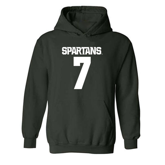 Michigan State - NCAA Women's Soccer : Aubree Ciampa - Generic Shersey Hooded Sweatshirt-0