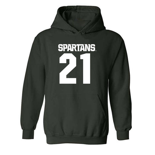 Michigan State - NCAA Softball : Alex Starr - Generic Shersey Hooded Sweatshirt-0