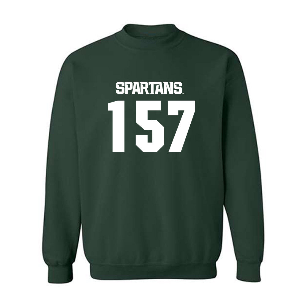 Michigan State - NCAA Wrestling : Darius Marines - Generic Shersey Crewneck Sweatshirt-0