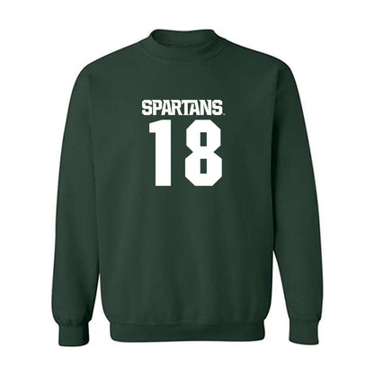 Michigan State - NCAA Women's Soccer : Justina Gaynor - Generic Shersey Crewneck Sweatshirt