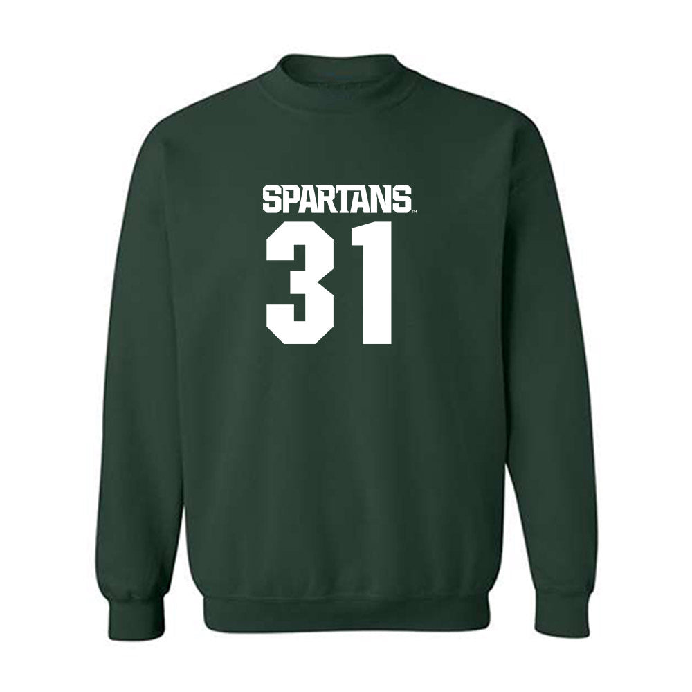 Michigan State - NCAA Football : Deuce Edwards - Generic Shersey Crewneck Sweatshirt-0