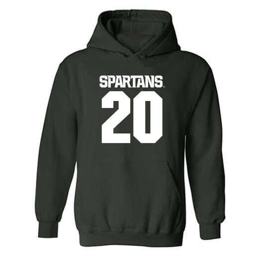 Michigan State - NCAA Baseball : Josh Klug - Generic Shersey Hooded Sweatshirt-0