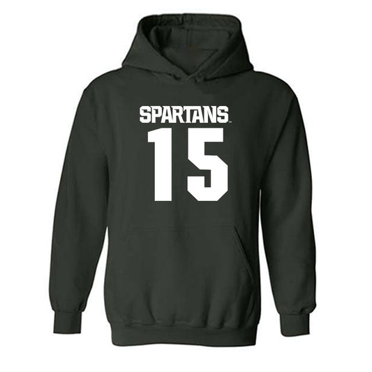 Michigan State - NCAA Men's Basketball : Carson Cooper - Generic Shersey Hooded Sweatshirt-0
