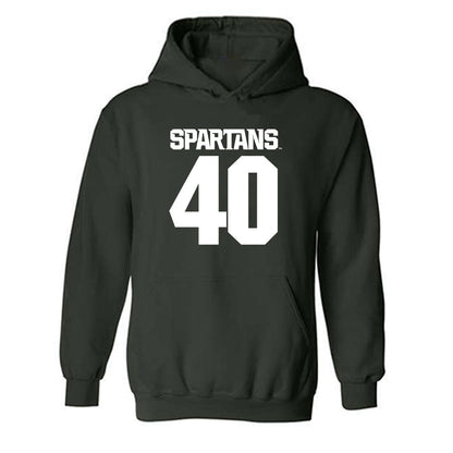 Michigan State - NCAA Men's Basketball : Brennan Walton - Generic Shersey Hooded Sweatshirt-0