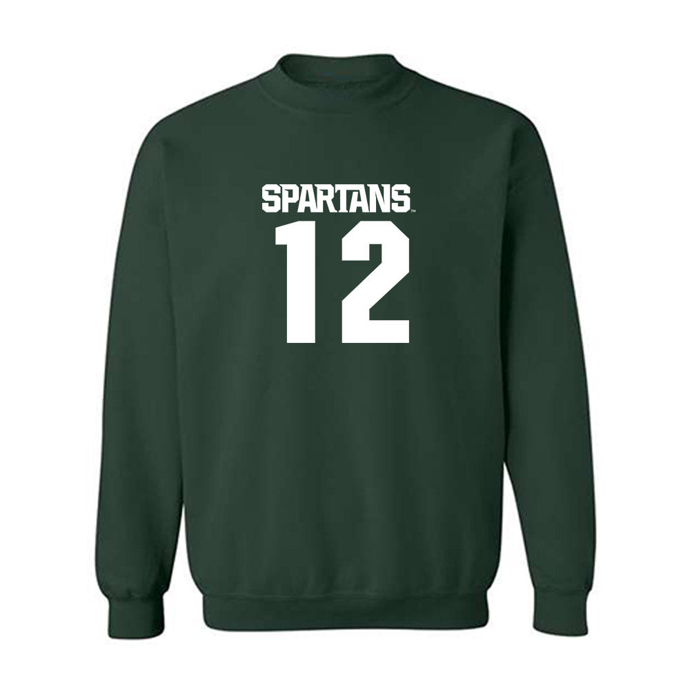 Michigan State - NCAA Football : Justin Denson Jr - Generic Shersey Crewneck Sweatshirt-0