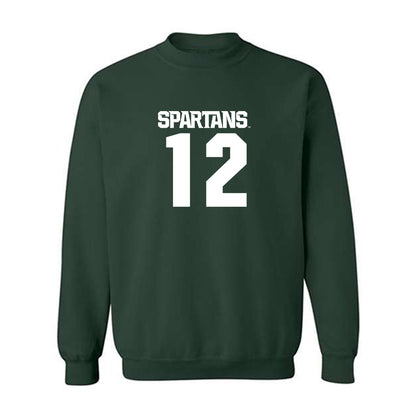 Michigan State - NCAA Football : Justin Denson Jr - Generic Shersey Crewneck Sweatshirt-0