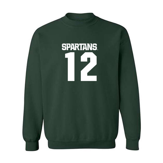 Michigan State - NCAA Football : Justin Denson Jr - Generic Shersey Crewneck Sweatshirt-0