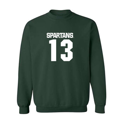 Michigan State - NCAA Baseball : CJ Deckinga - Generic Shersey Crewneck Sweatshirt-0