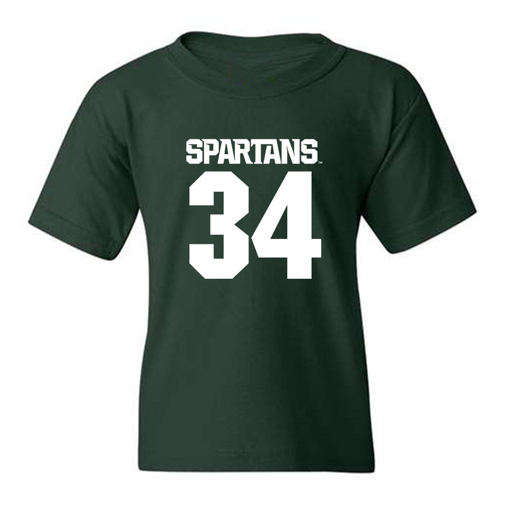 Michigan State - NCAA Baseball : Logan Pikur - Generic Shersey Youth T-Shirt