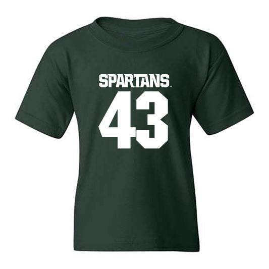 Michigan State - NCAA Men's Basketball : Colin Walton - Generic Shersey Youth T-Shirt-0