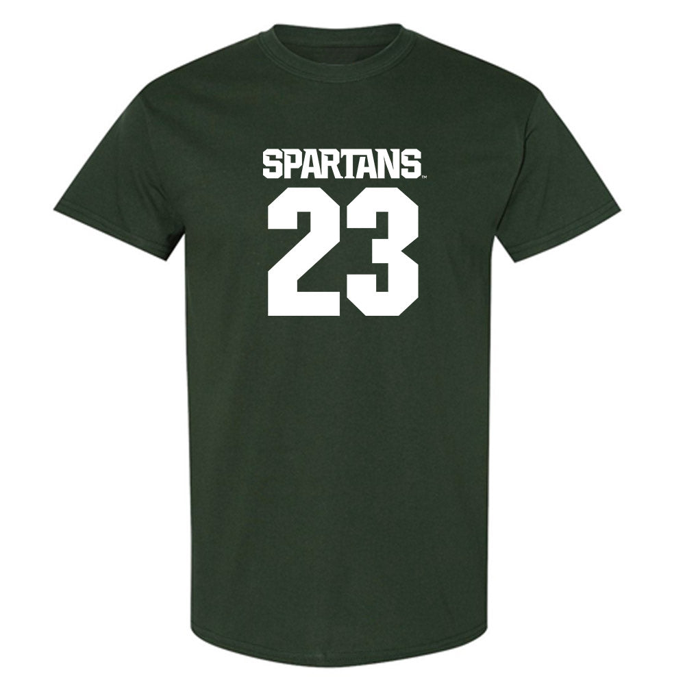 Michigan State - NCAA Men's Ice Hockey : Shane Vansaghi - Generic Shersey T-Shirt-0