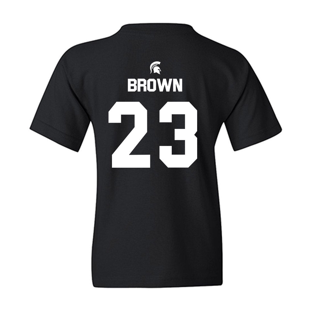 Michigan State - NCAA Women's Basketball : Jalyn Brown - Sports Shersey Youth T-Shirt-1
