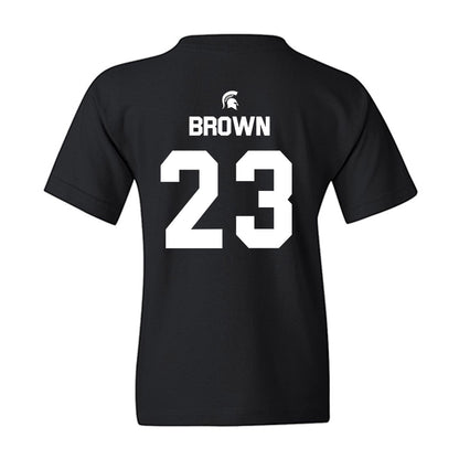 Michigan State - NCAA Women's Basketball : Jalyn Brown - Sports Shersey Youth T-Shirt-1