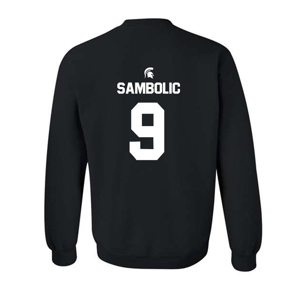 Michigan State - NCAA Women's Basketball : Sara Sambolic - Sports Shersey Crewneck Sweatshirt-1