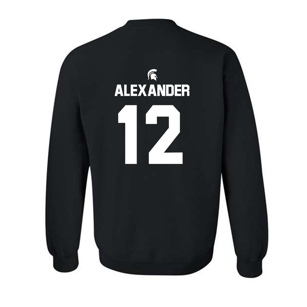 Michigan State - NCAA Women's Basketball : Isa Alexander - Sports Shersey Crewneck Sweatshirt-1