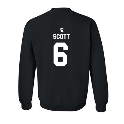 Michigan State - NCAA Men's Basketball : Jordan Scott - Sports Shersey Crewneck Sweatshirt-1