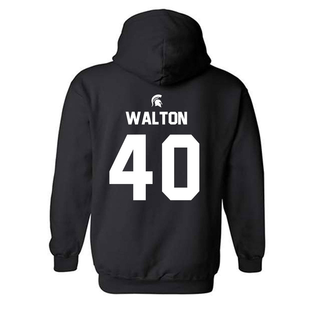 Michigan State - NCAA Men's Basketball : Brennan Walton - Sports Shersey Hooded Sweatshirt-1
