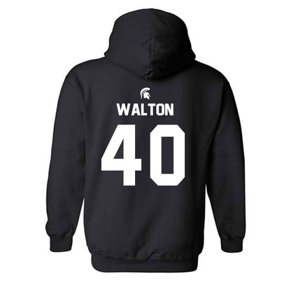 Michigan State - NCAA Men's Basketball : Brennan Walton - Sports Shersey Hooded Sweatshirt-1