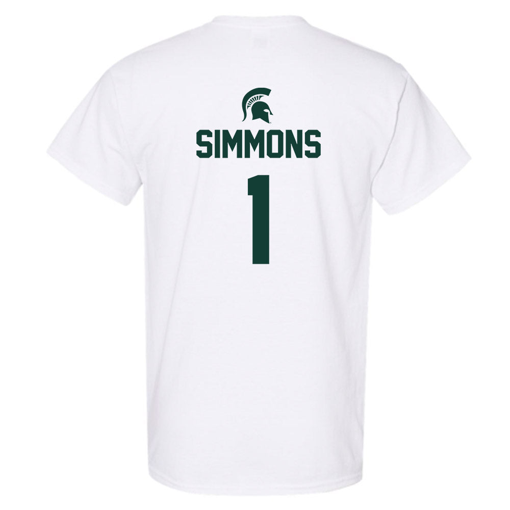 Michigan State - NCAA Women's Basketball : Jaddan Simmons - Sports Shersey T-Shirt-1