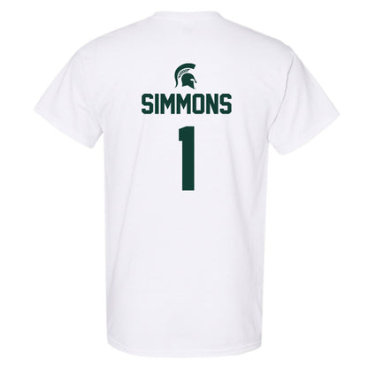 Michigan State - NCAA Women's Basketball : Jaddan Simmons - Sports Shersey T-Shirt-1