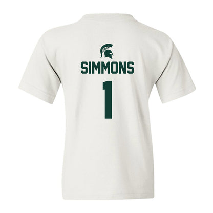 Michigan State - NCAA Women's Basketball : Jaddan Simmons - Sports Shersey Youth T-Shirt-1