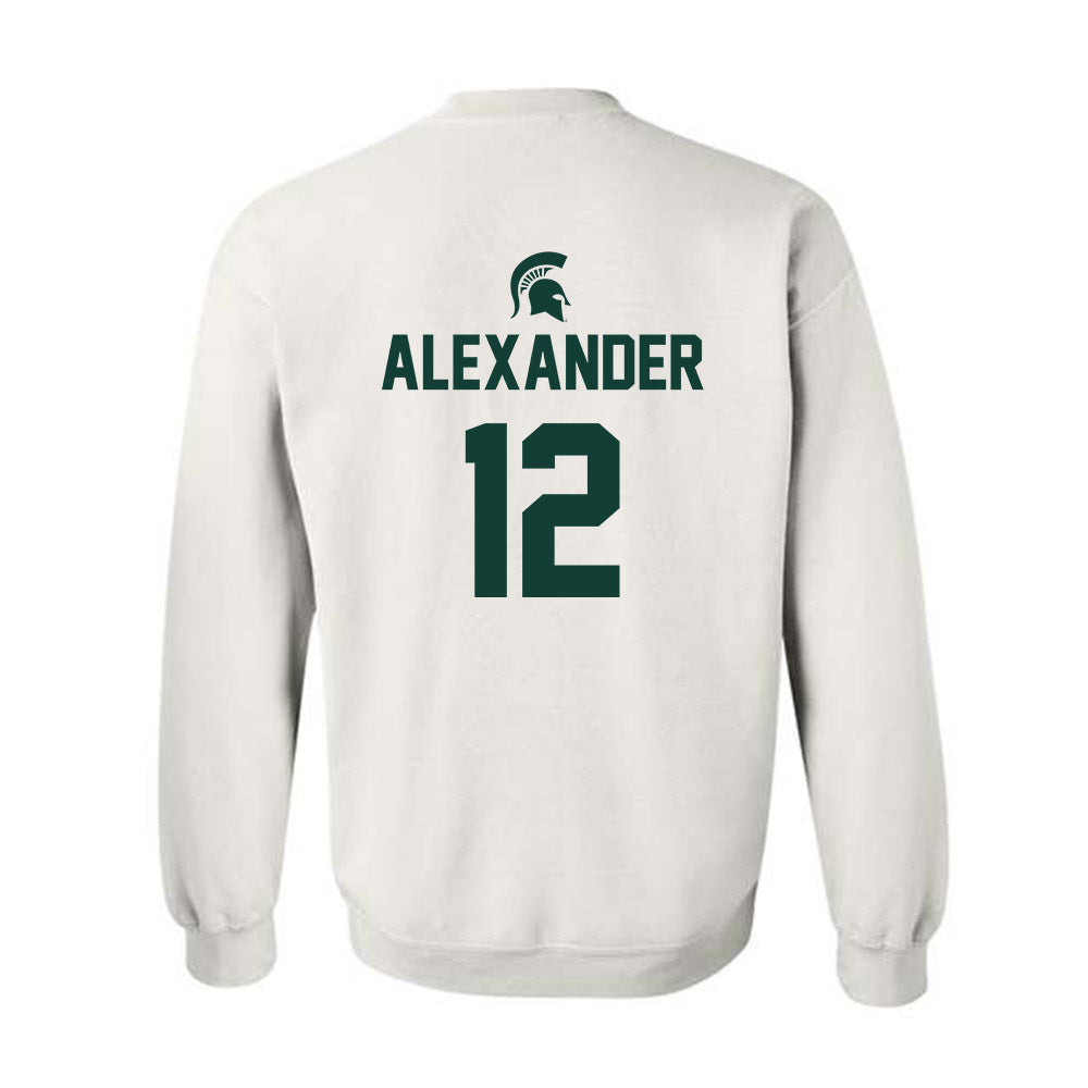 Michigan State - NCAA Women's Basketball : Isa Alexander - Sports Shersey Crewneck Sweatshirt-1