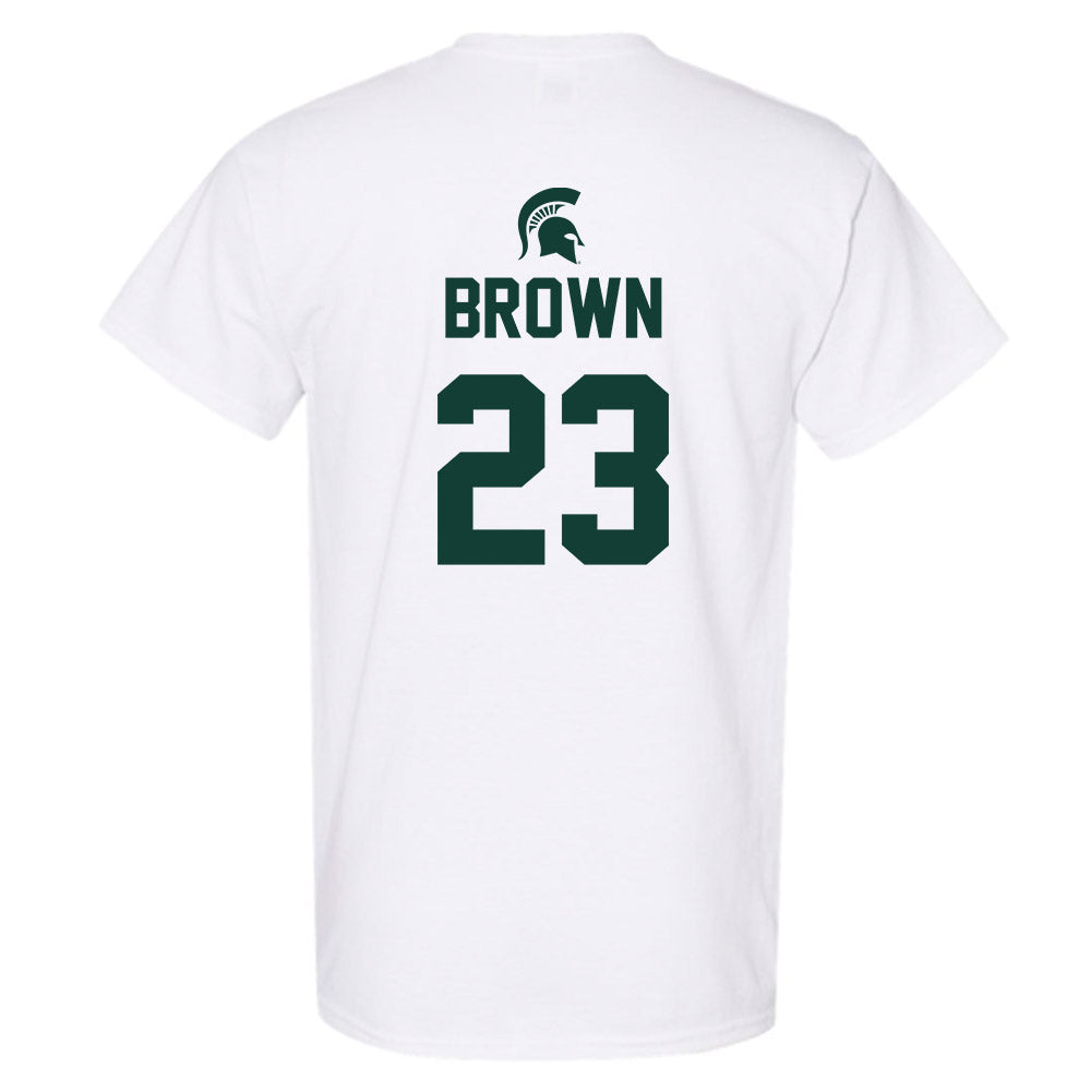 Michigan State - NCAA Women's Basketball : Jalyn Brown - Sports Shersey T-Shirt-1