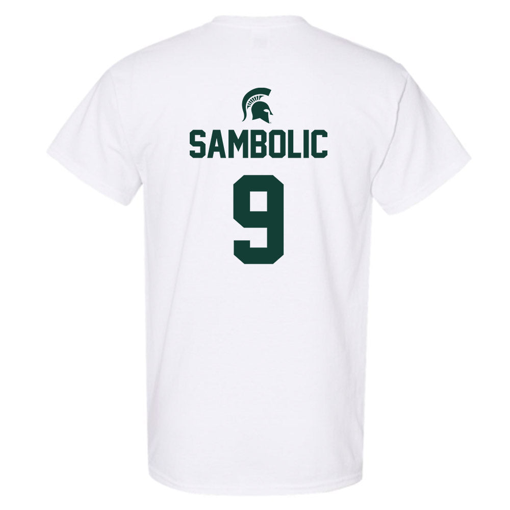 Michigan State - NCAA Women's Basketball : Sara Sambolic - Sports Shersey T-Shirt-1