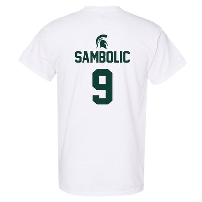 Michigan State - NCAA Women's Basketball : Sara Sambolic - Sports Shersey T-Shirt-1