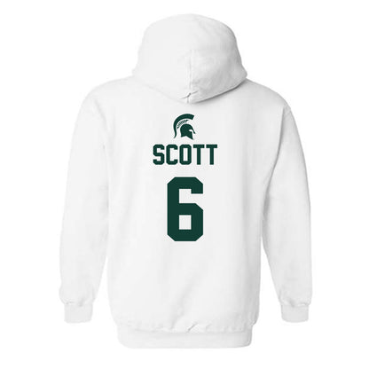 Michigan State - NCAA Men's Basketball : Jordan Scott - Sports Shersey Hooded Sweatshirt-1