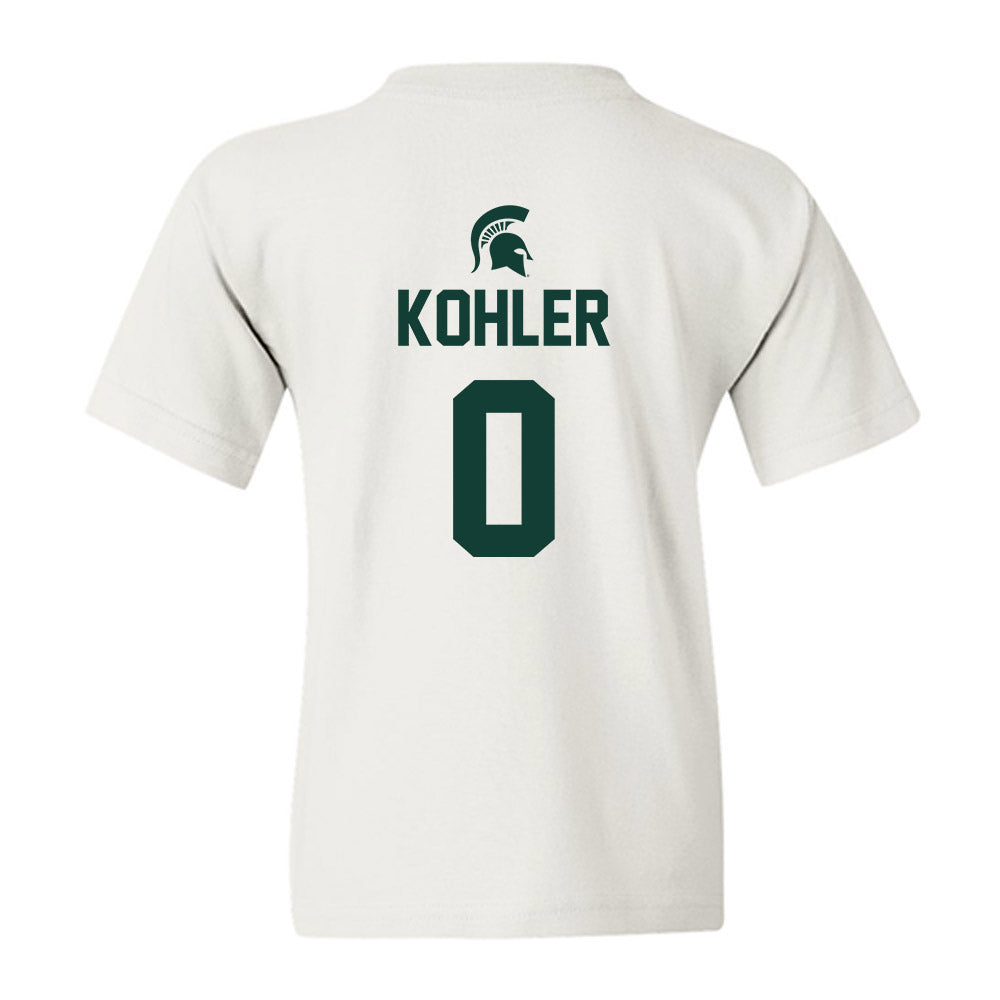 Michigan State - NCAA Men's Basketball : Jaxon Kohler - Sports Shersey Youth T-Shirt-1