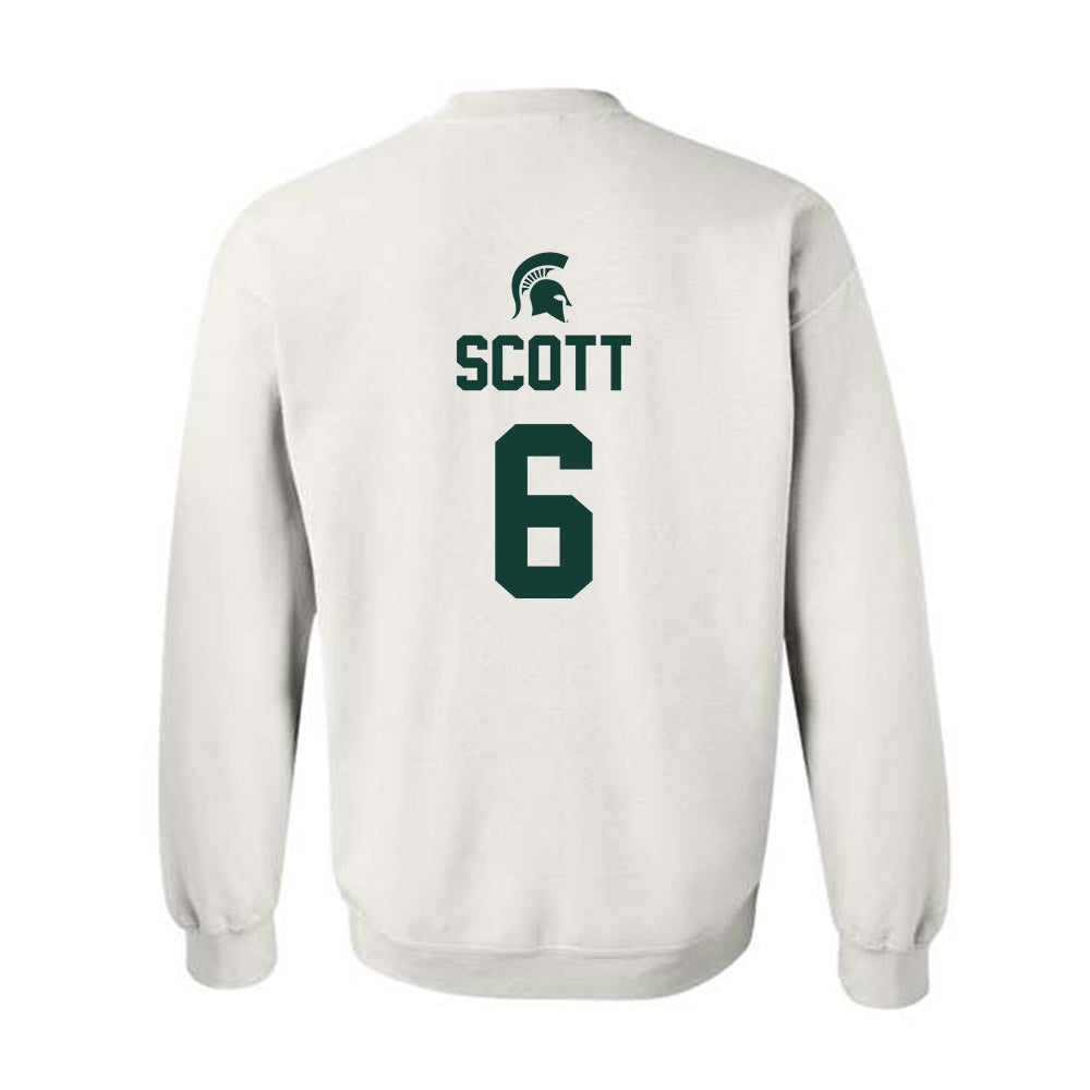 Michigan State - NCAA Men's Basketball : Jordan Scott - Sports Shersey Crewneck Sweatshirt-1