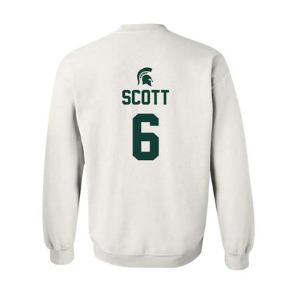 Michigan State - NCAA Men's Basketball : Jordan Scott - Sports Shersey Crewneck Sweatshirt-1
