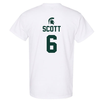 Michigan State - NCAA Men's Basketball : Jordan Scott - Sports Shersey T-Shirt-1