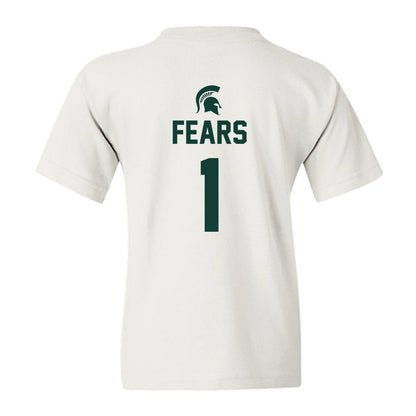 Michigan State - NCAA Men's Basketball : Jeremy Fears - Sports Shersey Youth T-Shirt-1