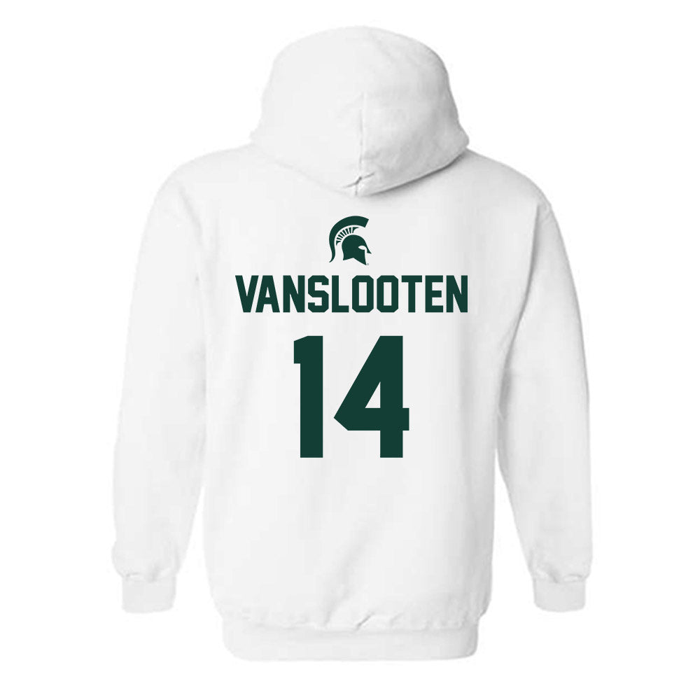 Michigan State - NCAA Women's Basketball : Grace VanSlooten - Sports Shersey Hooded Sweatshirt