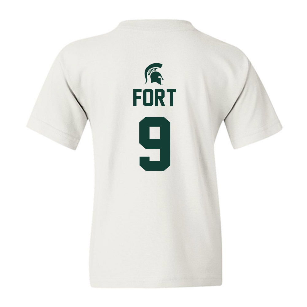 Michigan State - NCAA Men's Basketball : Trey Fort - Sports Shersey Youth T-Shirt-1