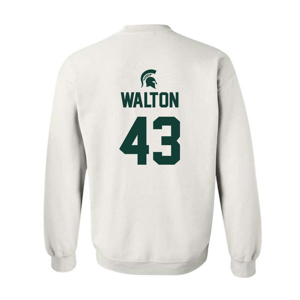 Michigan State - NCAA Men's Basketball : Brennan Walton - Sports Shersey Crewneck Sweatshirt-1