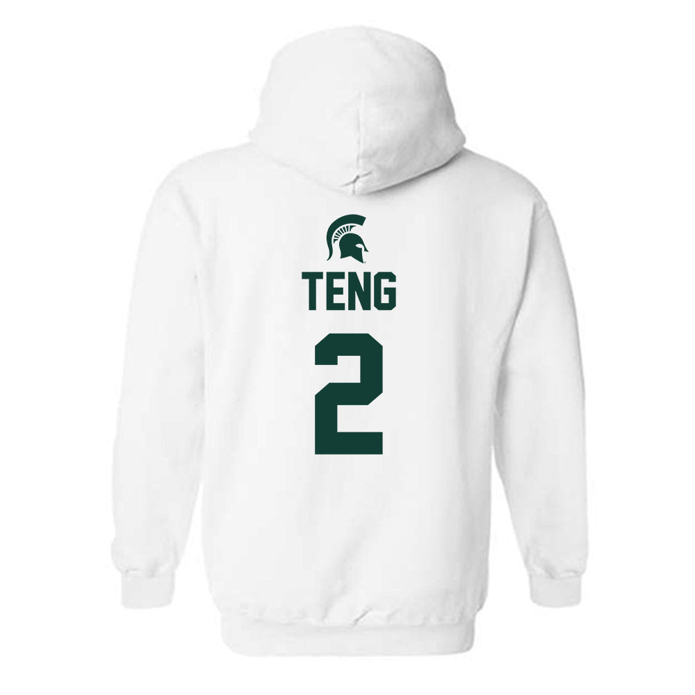 Michigan State - NCAA Men's Basketball : Kur Teng - Sports Shersey Hooded Sweatshirt-1