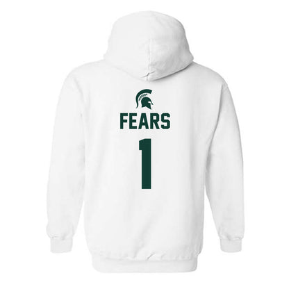 Michigan State - NCAA Men's Basketball : Jeremy Fears - Sports Shersey Hooded Sweatshirt-1