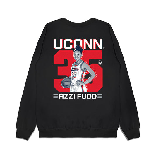 UConn - NCAA Women's Basketball : Azzi Fudd - Premium Crewneck Sweatshirt-1