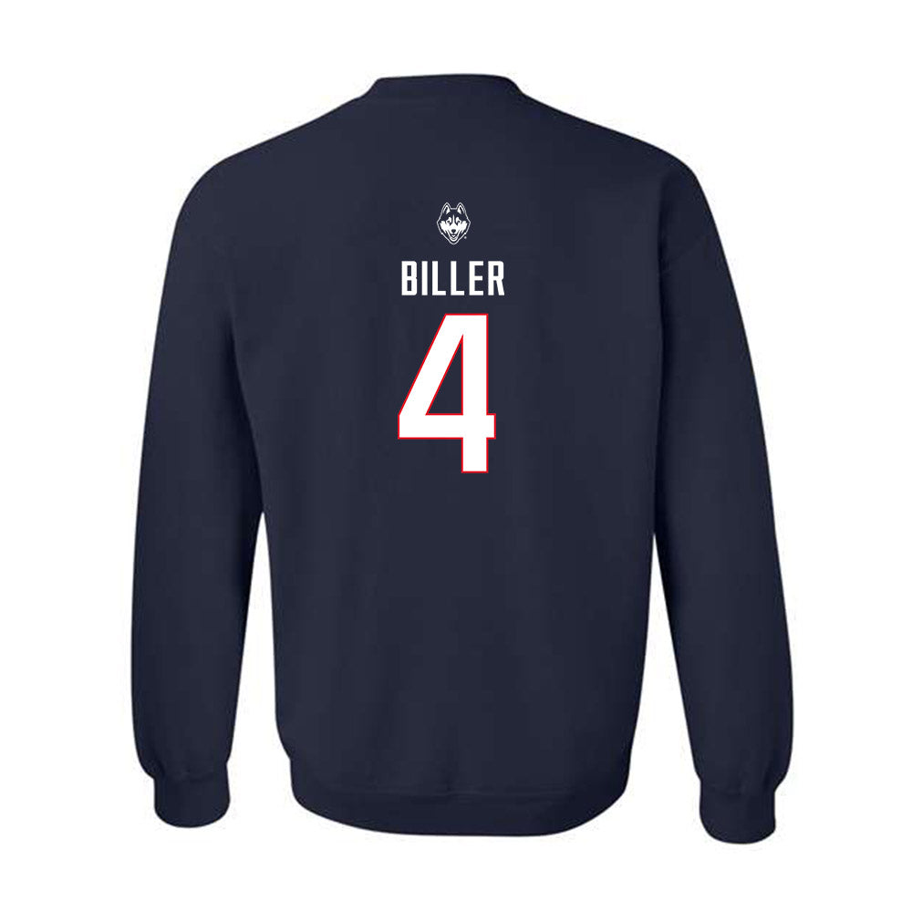 UConn - NCAA Baseball : Sam Biller - Sports Shersey Crewneck Sweatshirt-1