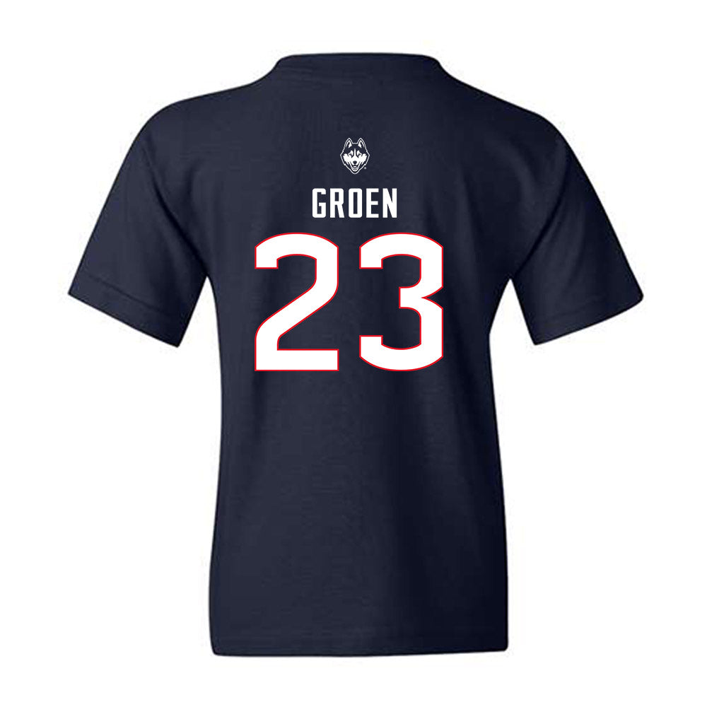 UConn - NCAA Baseball : Carter Groen - Sports Shersey Youth T-Shirt-1