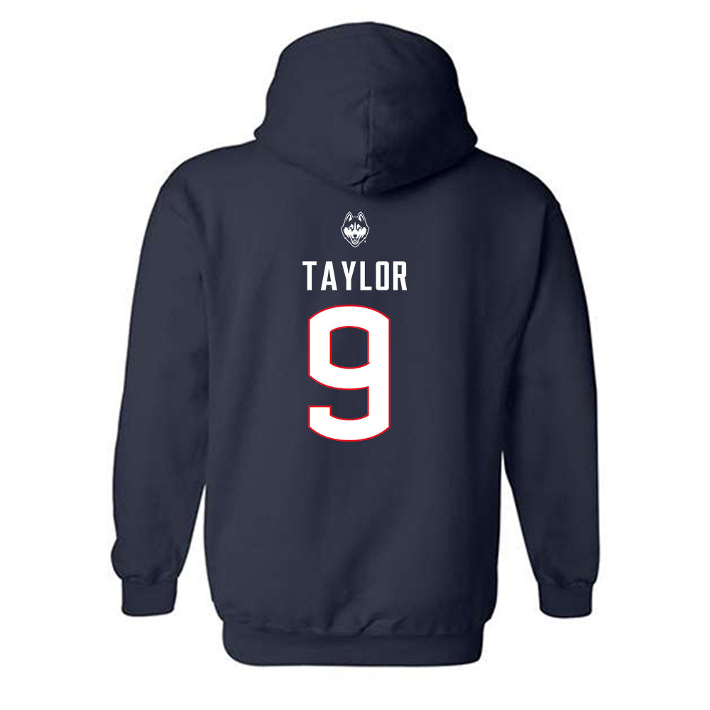 UConn - NCAA Baseball : Chase Taylor - Sports Shersey Hooded Sweatshirt-1